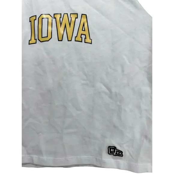 NWT Hype And Voice "IOWA" White Short Sleeve Crop Top Size Medium - Picture 2 of 5